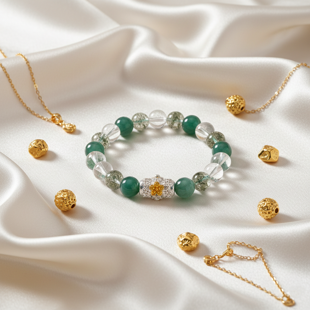 Phantom Jasmine Veil - Moss & Quartz Awakening